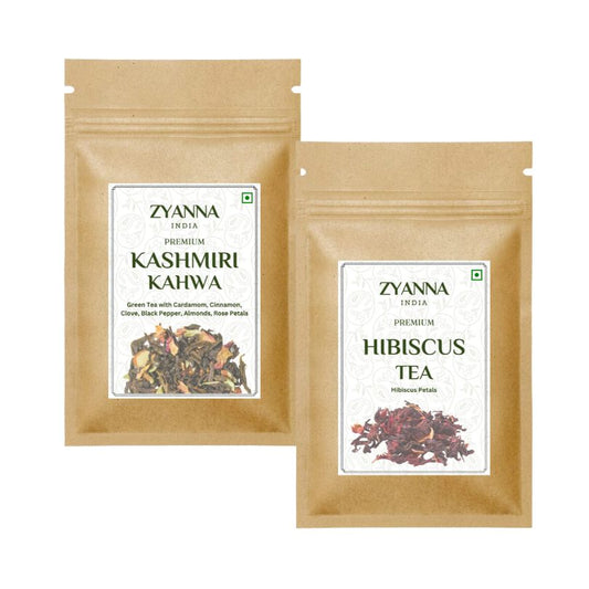 Kashmiri Kahwa Tea & Hibiscus Tea